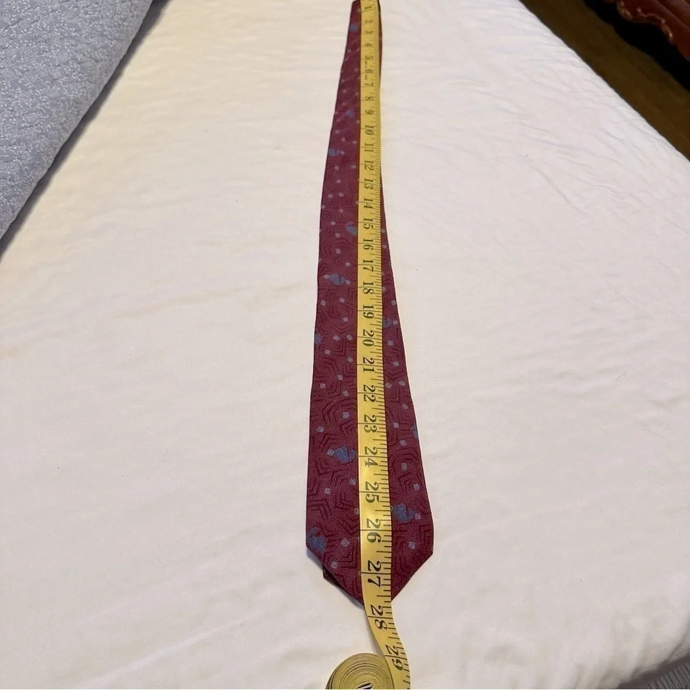 Vintage YSL Yves Saint Laurent Tie 100% Silk Red 56” x 3.5
